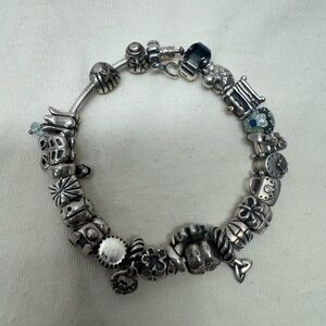 Authentic Pandora Bracelet LOADED With Vintage Charms